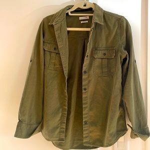 Rag & bone denim shirt in military green